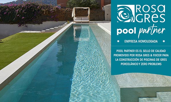 Nueva Solución Pool Partners Rosa Gres para la Construcción de Piscinas en gres porcelánico.