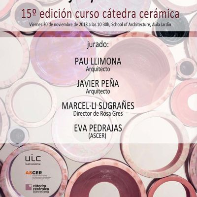 Rosa Gres final jury de la Chaire de Céramique de l'UIC Barcelone