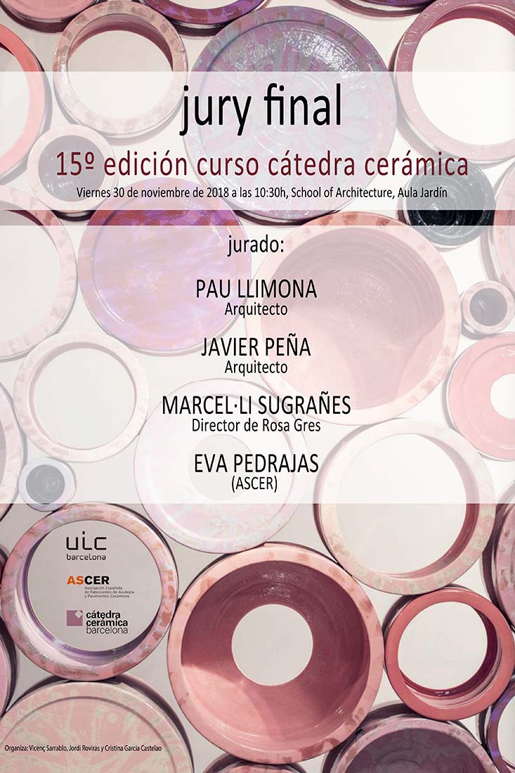 Rosa Gres final jury de la Chaire de Céramique de l'UIC Barcelone