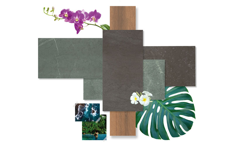 Trésor Bali and Java porcelain stoneware combination