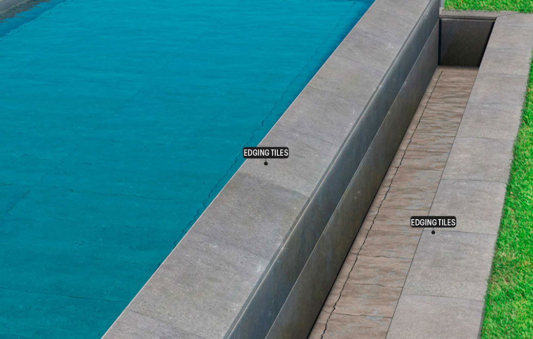 Porcelain stoneware solutions and stairs for swimming pools - Multifunction