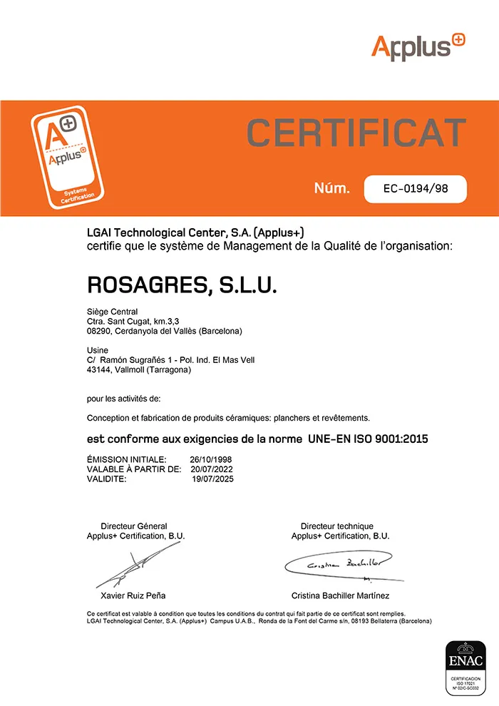 Certificat ISO