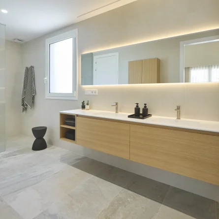 rosa-gres-arquitecto-ef-casa-collbato-14 Baño en Gres porcelánico Rosa Gres. Residencia privada en Collbató. Eva Fernández. Arquitecto