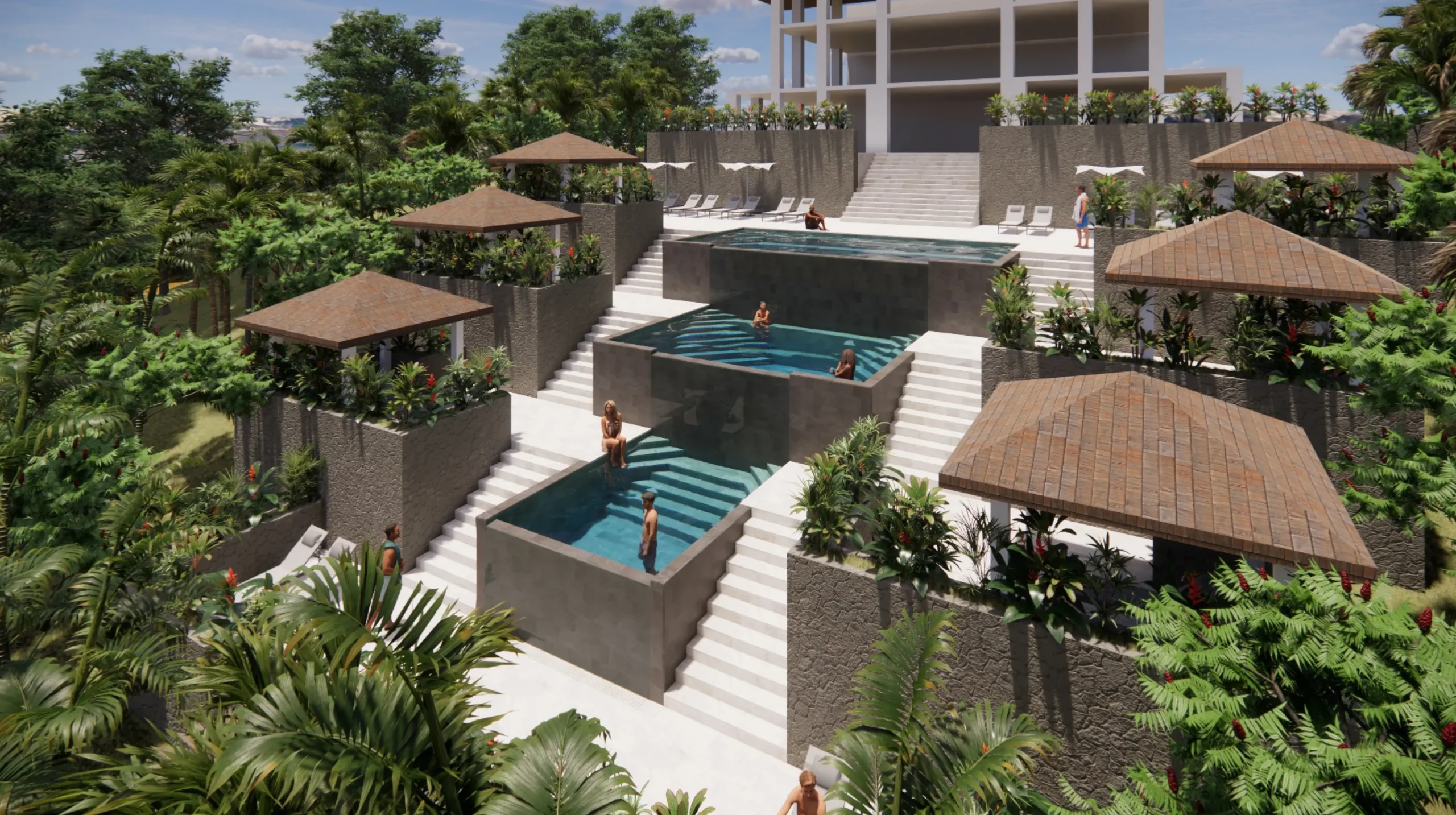 Proyectos BIM: 3 Piscinas Infinity Hotel Cabo Verde